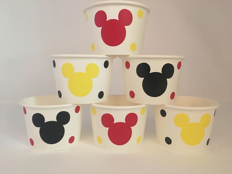 Mickey Mouse Party Cups Mickey Mouse Birthday Cups Mickey Etsy