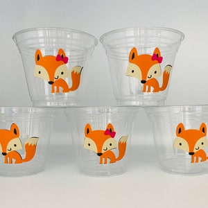 Fox Party Snack Cups, Fox Baby Shower, Woodland Baby Shower Snack Cups, Woodland Party, Fox Birthday Party Cups, Woodland birthday Party