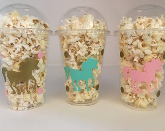 Unicorn Party Favor Cups, Unicorn Birthday Party favors, Unicorn Eyelash Party Cups, Pink Unicorn Party, Gold unicorn Party