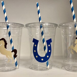 Horse Party Cups, Horse Birthday cups, Cowboy Party cups, Horse Baby Shower, Cowboy Baby Shower, Horse Party Favors, Horse Party Supplies bild 2