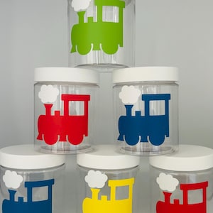 Train Party favors, Choo Choo Train Party containers, Train Party Favors, Train Birthday Favors, Things that go Party favors, train supply