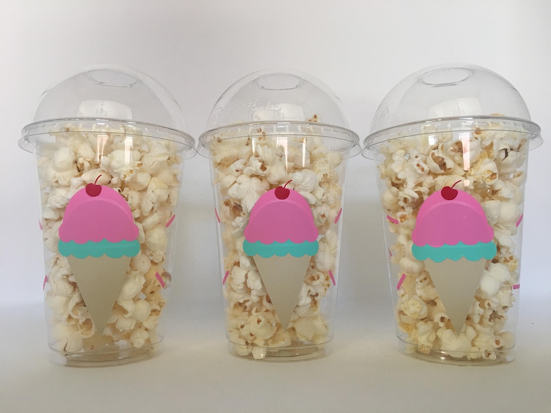 Ice Cream Party Cups Ice Cream Birthday Party Summer Party Etsy
