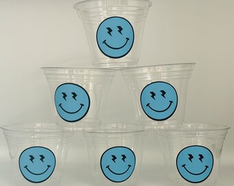 One Happy Dude Party, Lightning Smiley Face, Smiley Face Party, Smiley face Birthday Party, Party Supplies, Disposable Party Cups,  Favors