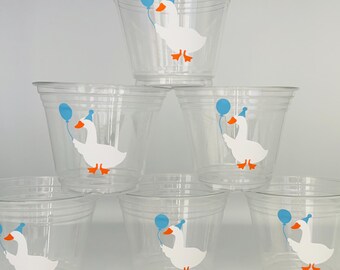 Silly Goose Party Cups, Silly Goose Baby shower, One Silly Goose Party, A new silly goose, Vintage Goose, Disposable