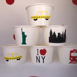 New York Party Cups, New York Birthday Party Cups, New York Baby Shower ...