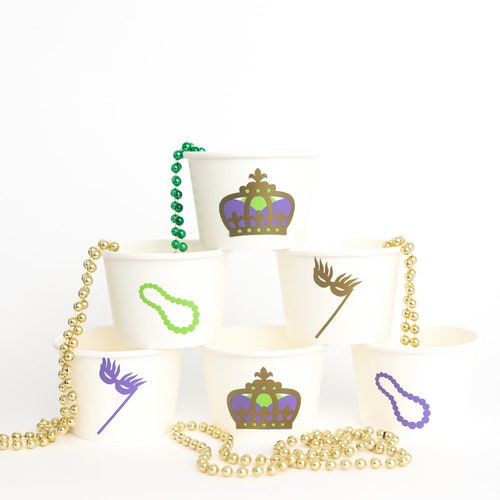 Mardi Gras Party Snack Cups Mardi Gras Birthday Party Cups Etsy