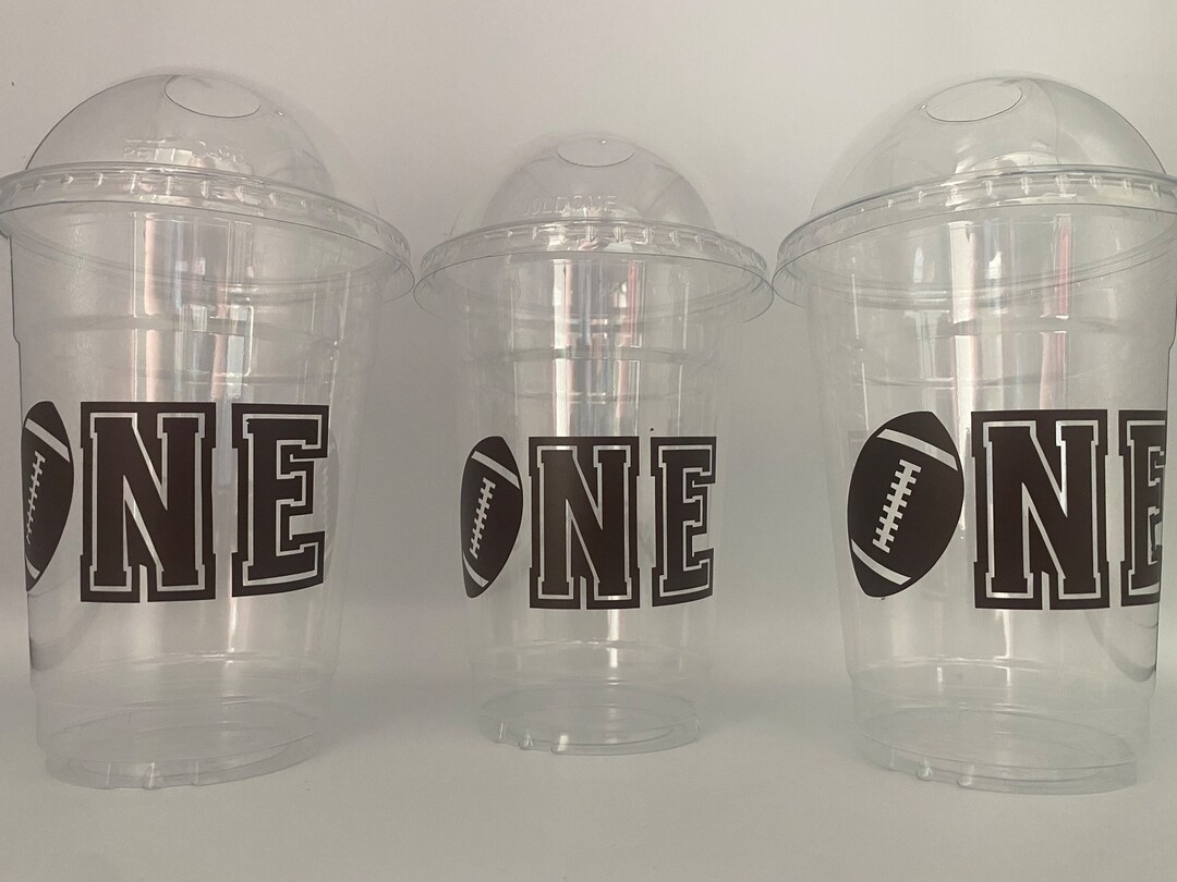 First Birthday Football Party Cups Football Birthday Party - Etsy