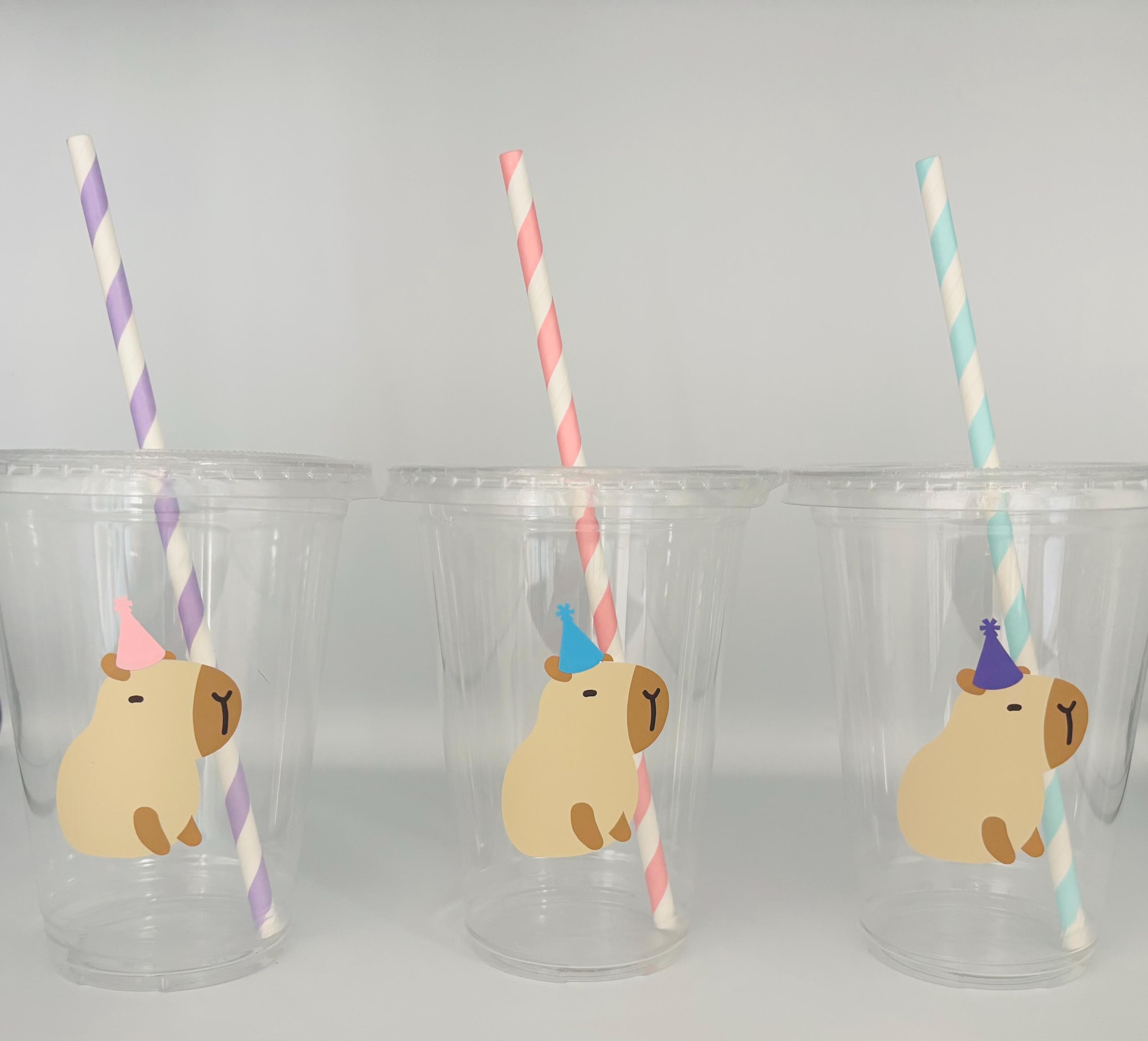 Capybara Party Cups, Capybara Birthday Party Cups, Cute Capy Party, Don't worry be capy, Capy Birthday, disposable