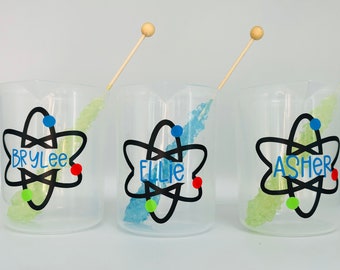 Scientist Beaker Party Favors, Mad Scientist Party favor, Science Party Beaker, Scientist Birthday Party ,Science Party supply, Reusable