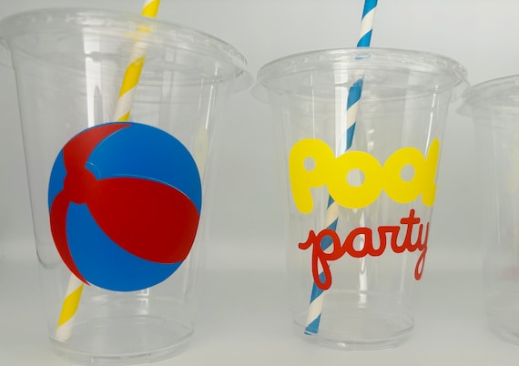 Party Cups Pool Party Loot Bag Ideas Pool Party Cups, Swimming