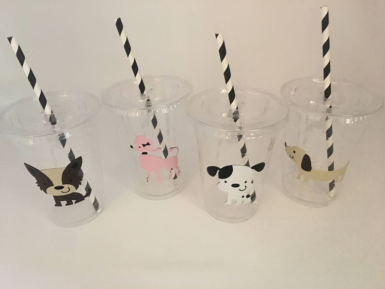Puppy Birthday party cups Dog party cups Puppy Birthday image 2