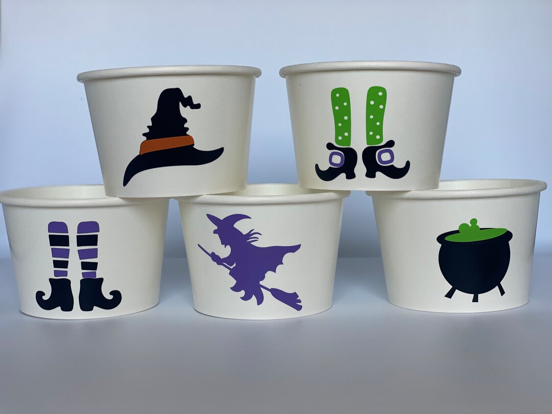 Witches Party Cups, Halloween Party Snack Cups, Pumpkin Party Cups ...