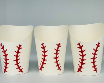 Baseball party snack cups, Baseball Birthday Party snack Cups, Baseball Baby Shower, Sports Party Cups, Sports Baby Shower, Party Supplies