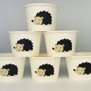 Hedge hog party cups, Hedge hog birthday party, Hedge hog party favors, Woodland party cups, Forest party Cups, Forest animal party  cups