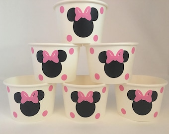 Minnie Mouse Party Snack Cups, Minnie Mouse Birthday Party, Minnie Mouse Party Favors, Minnie Mouse Party Supplies, Pink Minnie Mouse, Red