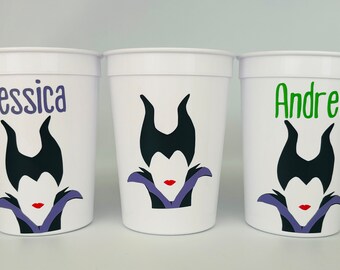 Villain Party Cups, Villain Birthday Party, Villain Party Supplies, Villain Party Cups, Cruella Party,Maleficent Party Cups,Reusable