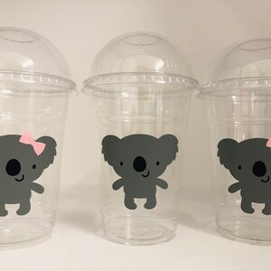 Koala Party cups, Koala Birthday Party Cups, Koala Baby Shower, Koala Party Supplies, Koala Party Favors, Koala banquet, Tableware,