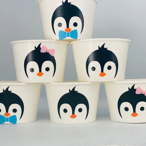 Penguin Party Snack Cups, Penguin Birthday Party Snack Cups, Winter ...