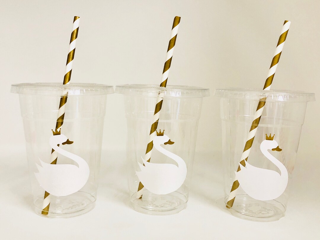 Swan Party Cups, Swan Birthday Party Cups, Swan Baby Shower Cups, Swan ...