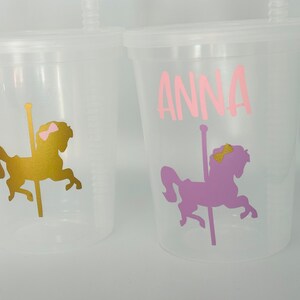 Carousel Party Cups, Horse Party Cups, Carousel Birthday Party Cups ...