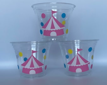 Pink Circus Party Snack cups, Carnival Party Snack Cups, Circus Birthday Party Snack Cup, Carnival Party, Carnival Party Supply, Girl Circus