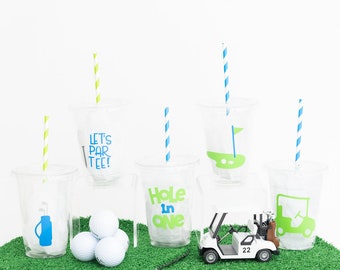 Golf party cups,Golfer party, Golf Birthday Party, Golf Baby Shower,Golf Party Favors, Party Supplies,Golf Team Party,Retirement, Disposable