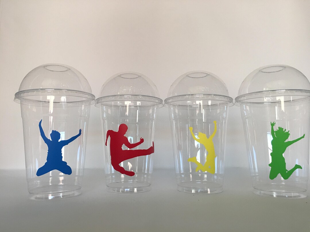 Jump Party Cups, Jump Birthday Party Cups, Jump Party Favors, Jump House Birthday Party, Jump