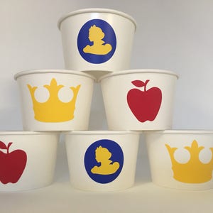 Snow White Party Snack Cups, Snow White Birthday Party, Princess Party, Snow White Party Supplies, Snow White Party Favors,Princess Birthday