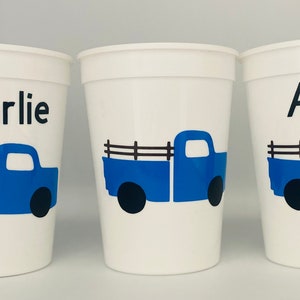 Farmers market party cups, Farmers Market birthday party, Farm party cups, Garden Party cups, Little Blue Truck Party, Reusable