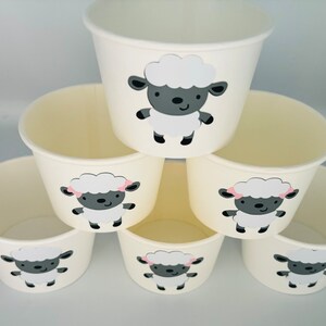 Sheep Party Snack Cups, Sheep Birthday Party, Sheep Baby Shower, Sheep ...