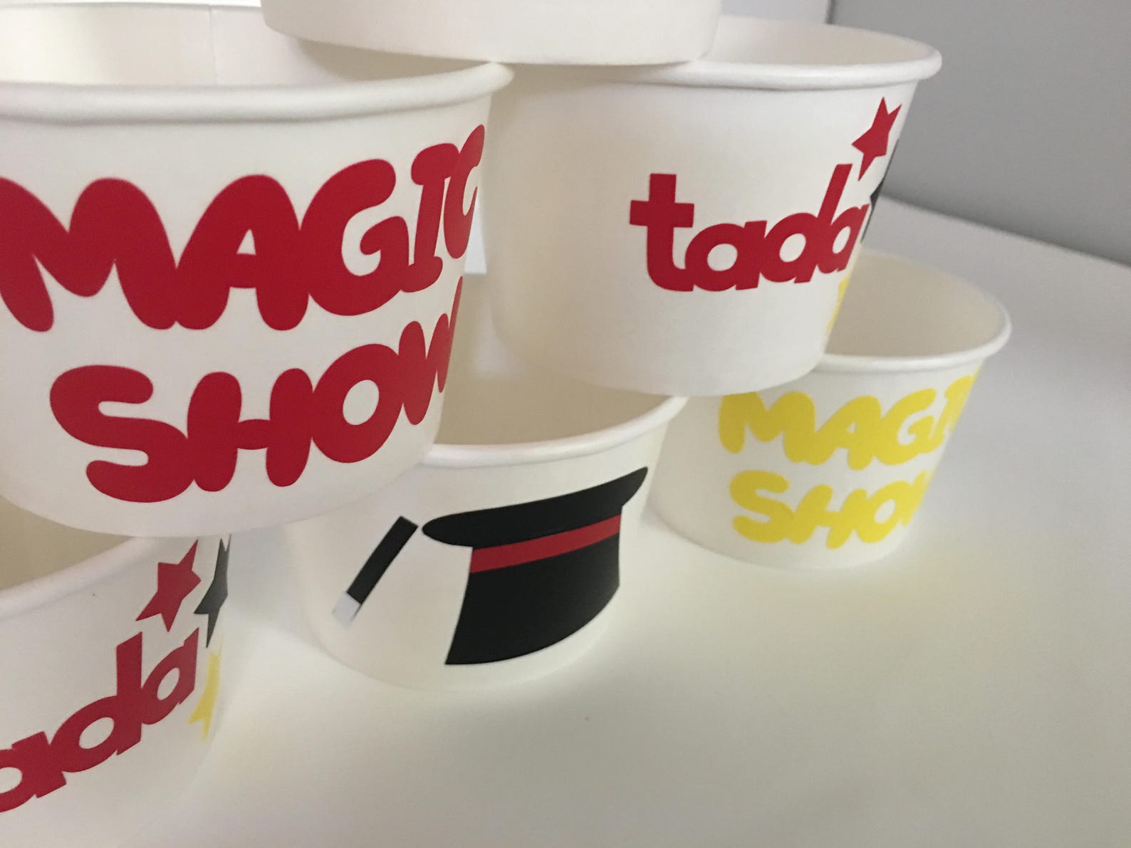 Magic Party Snack Cups Magician Party Snack Cups Magic Show Etsy