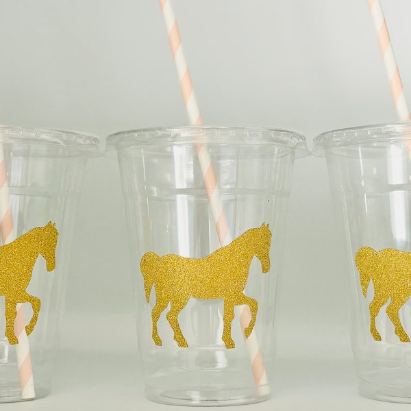 Horse Party Cups, Derby party cups, Cowgirl Party cups, Horse Baby Shower, Cowgirl Baby Shower, Equestrian Party Cups, Horse Party Supply