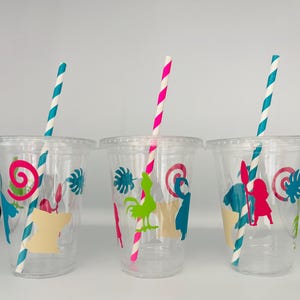 Moana Party Cups, Moana Birthday Party Cups, Maui Party cups, Maui Birthday Party, Moana Party Favors, Moana Party Supplies, Disposable