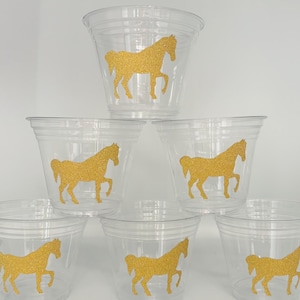Horse Party Snack Cups, Horse Birthday, Horse Baby Shower, Cowgirl Baby Shower, Cowgirl Party Cups, Western Party Cups, Cowgirl Birthday
