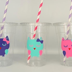 Tasses de fête hibou, tasses de fête d'anniversaire hibou, tasses de baby shower hiboux, articles de toilette hiboux, articles de fête de hibou, fête des bois, forêt, jetables