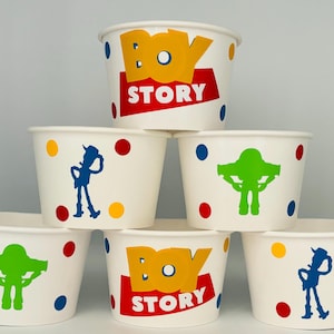 boy Story Party Snack Cups, Toy Story  Party, Toy story baby shower, Boy Story Baby Shower, Girl Story Baby Shower, Toy Story party supplies