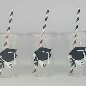 Graduation party cups, High School Graduation Party, Kindergarten Party Cups, Graduation Party Supplies, Grad Party Supplies, Party favors