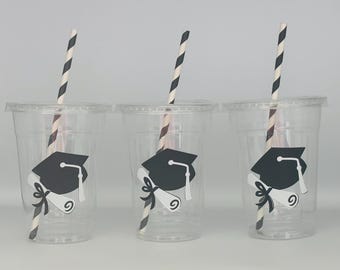Graduation party cups, High School Graduation Party, Kindergarten Party Cups, Graduation Party Supplies, Grad Party Supplies, Party favors