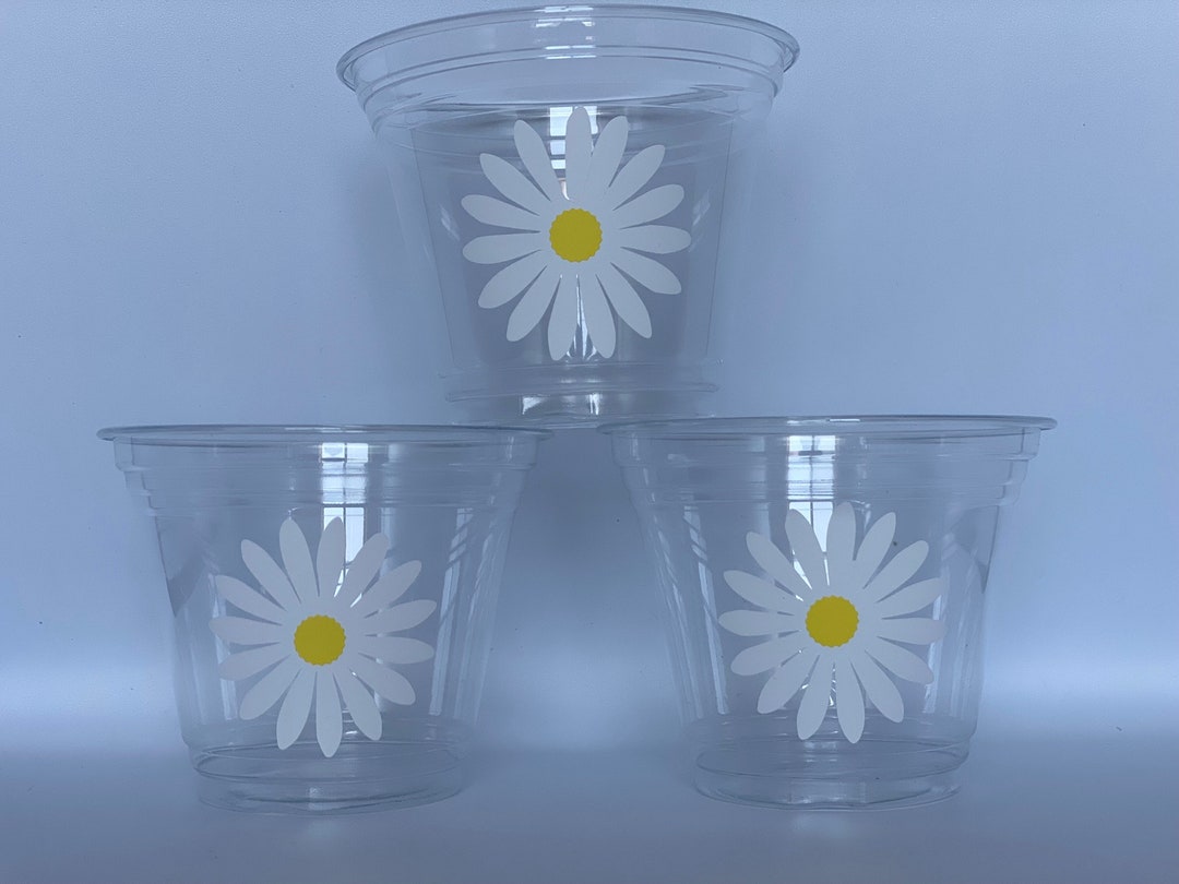 Daisy Party Cups Daisy Birthday Party Baby Shower Flower Etsy