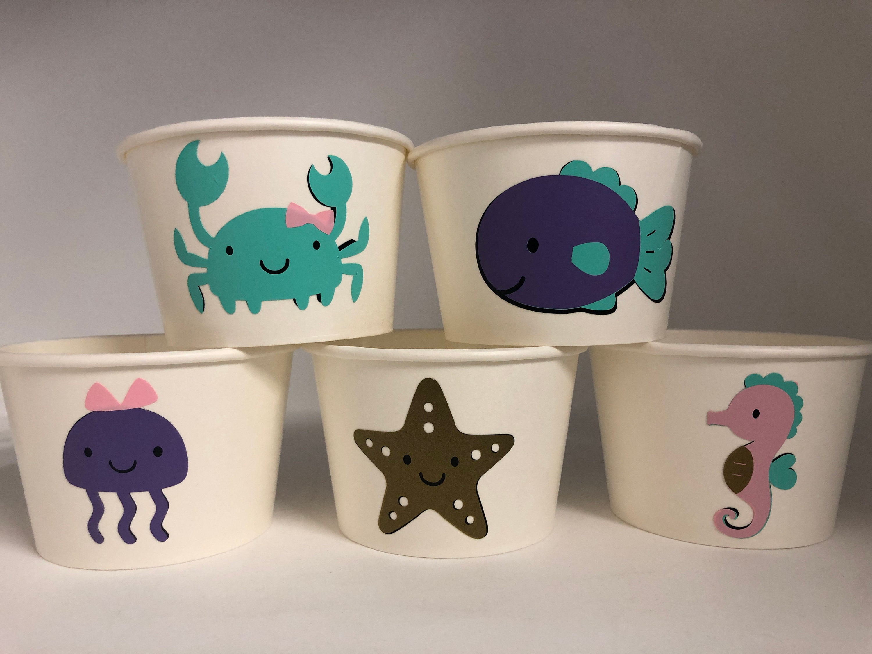 Under the Sea party Cups Ocean Party Cups Beach Party Cups Etsy