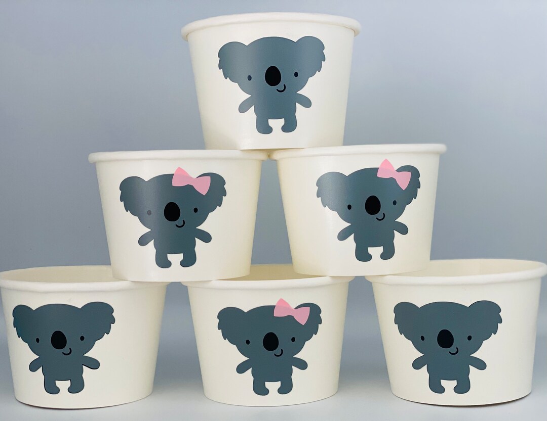 Koala Party Snack Cups, Koala Birthday Party Favors, Koala Baby Shower