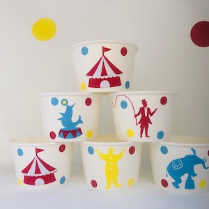 Circus Party Snack cups, Carnival Party Snack Cups, Circus Birthday Party Snack Cups, Carnival Birthday Party, Carnival Party Supplies,favor