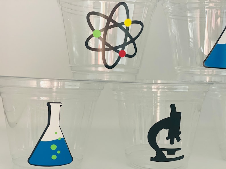 Science Party Snack Cups Mad Scientist Party Cups Science Etsy