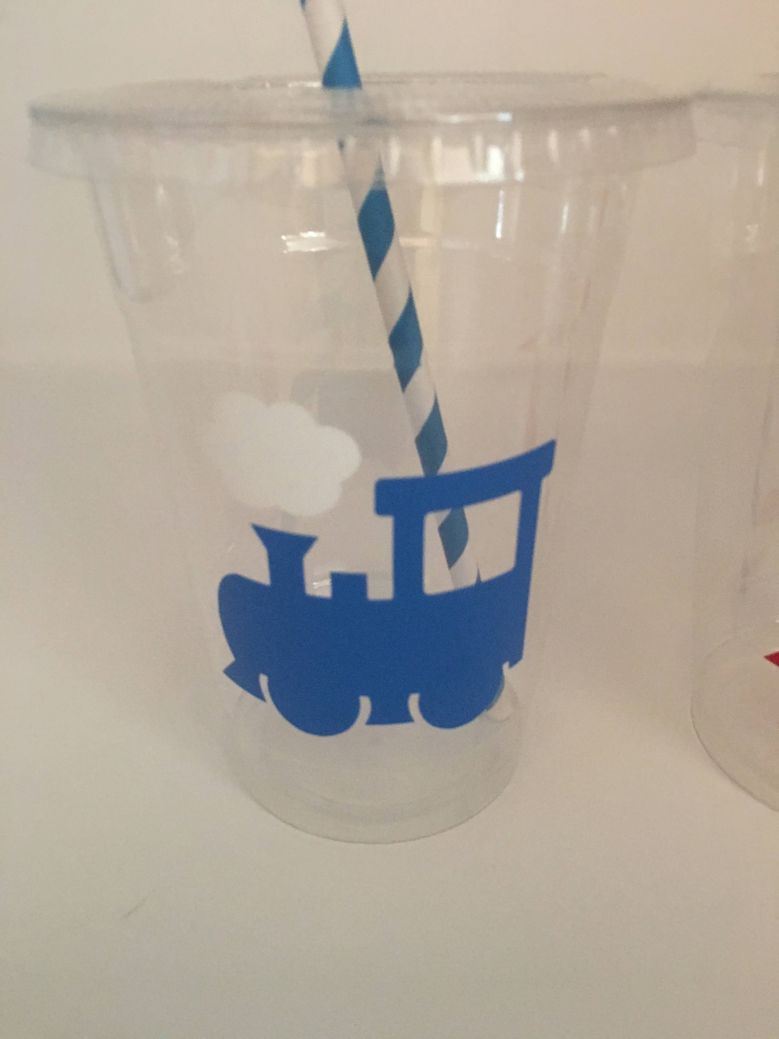Train Party Cups Train Birthday Party Train Baby Shower Etsy