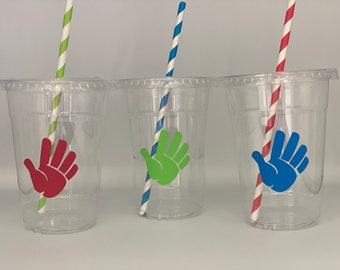High Five Party Cups, 5th Birthday Party, High Five Birthday Party, High Five Party Supplies, Party Favors, Party Cups, Turning Five