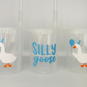 Silly Goose Party Cups, Silly Goose Baby shower, One Silly Goose Party, A new silly goose, Vintage Goose, Reusable