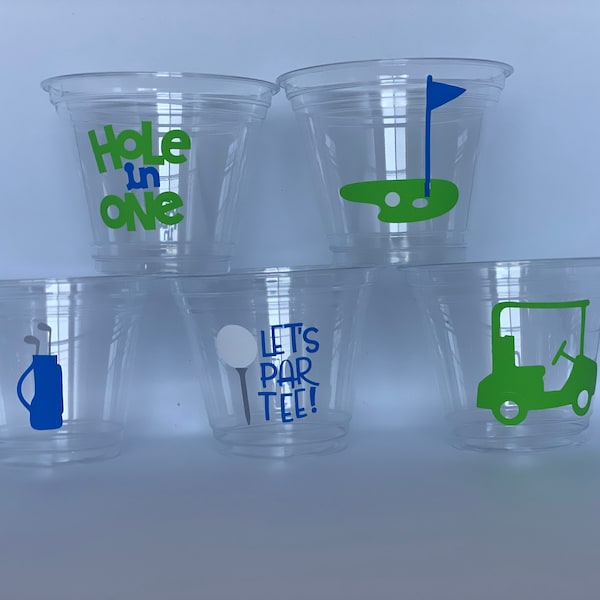 Golf Party Cups, Golf Party Favors, Golf Birthday Party Supplies, Golf Baby Shower, Hole in one, Golf Party Decorations