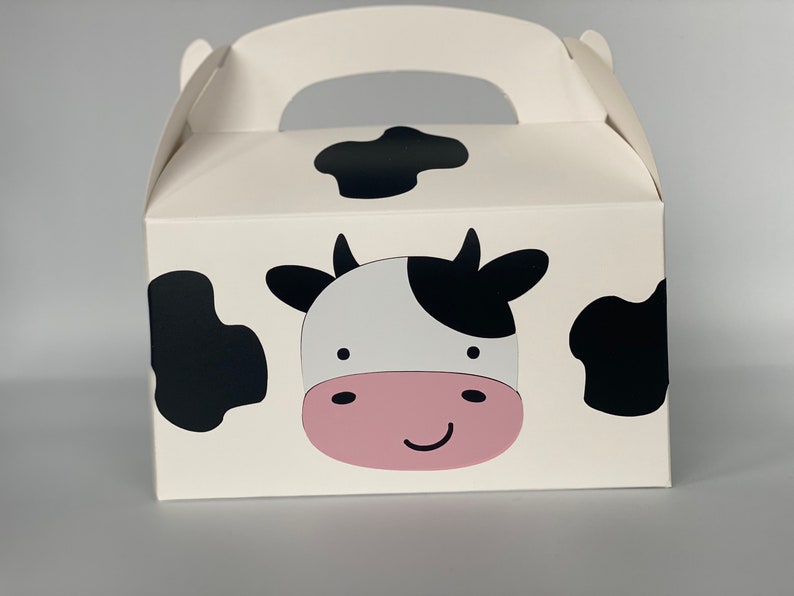 Cow Party Favors Boxes Farm Party Supplies Farm Animal Party Girl Cow Party Cow Party Gift Baby Shower 1st Birthday Gift Box