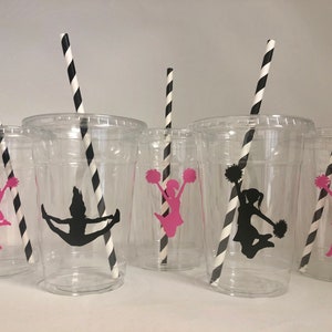 Cheerleading party cups, cheer party cups, cheerleader party cups, cheer birthday party, Cheer Baby Shower cups, Cheer Party Favors, Squad