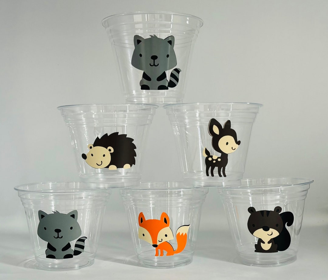 Woodland Party Snack Cups, Woodland Baby Shower Snack Cups, Forest ...
